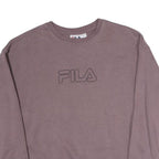 FILA Womens Purple Sweatshirt Crew Neck S Cotton Blend Casual Pullover