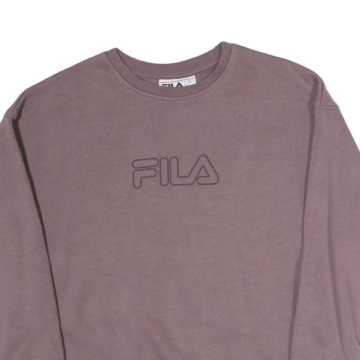FILA Womens Purple Sweatshirt Crew Neck S Cotton Blend Casual Pullover