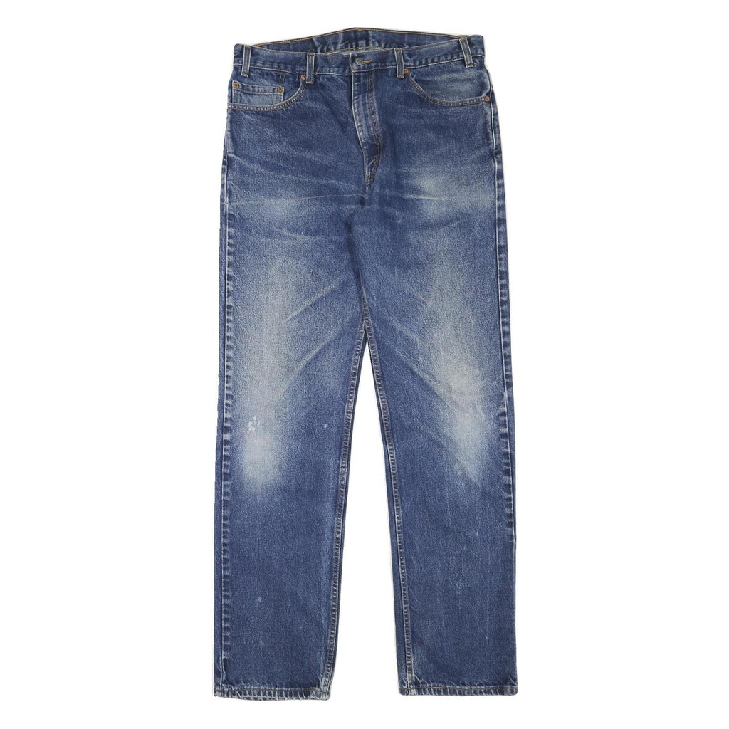 LEVI'S 505 Mens Jeans Blue Regular Straight Denim Medium W36 L35 Classic Zip