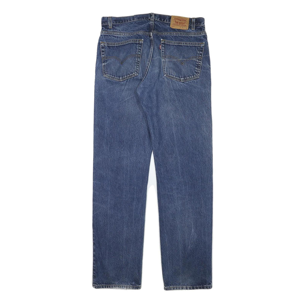LEVI'S 505 Mens Jeans Blue Regular Straight Denim Medium W36 L35 Classic Zip