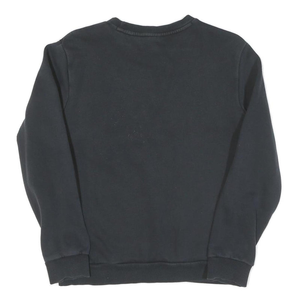 PUMA Mens Black Cotton Crew Neck S Sweatshirt Logo Print Casual Pullover