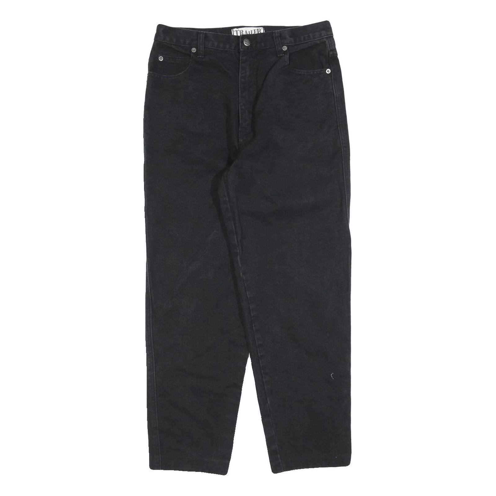 TRAILER Womens Black Regular Straight Denim Jeans W30 L27 Stylish Casual