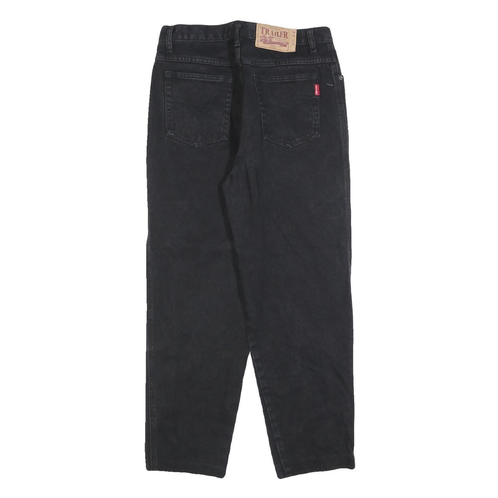 TRAILER Womens Black Regular Straight Denim Jeans W30 L27 Stylish Casual