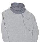 GUESS Womens Grey & Light Grey Plain Pullover Roll Neck Basic Knit M Lightweight