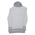 GUESS Womens Grey & Light Grey Plain Pullover Roll Neck Basic Knit M Lightweight
