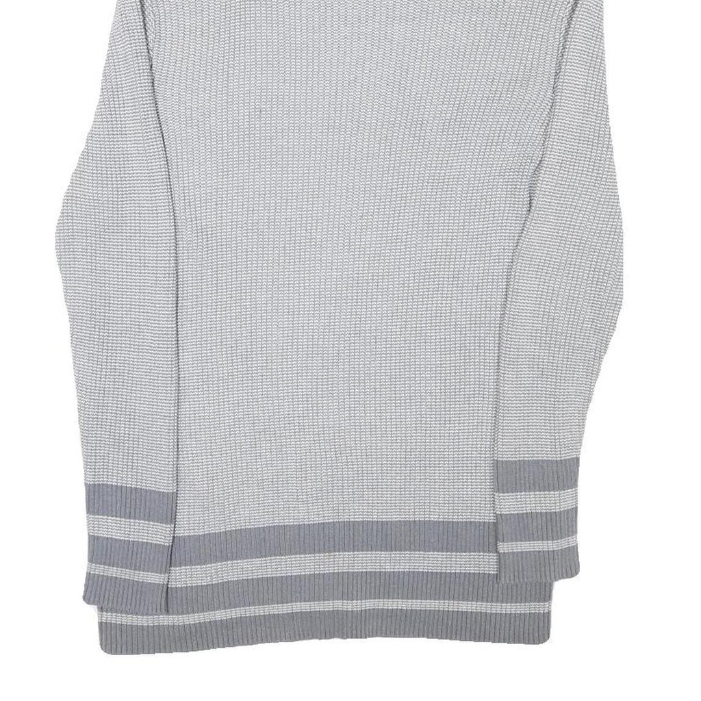 GUESS Womens Grey & Light Grey Plain Pullover Roll Neck Basic Knit M Lightweight