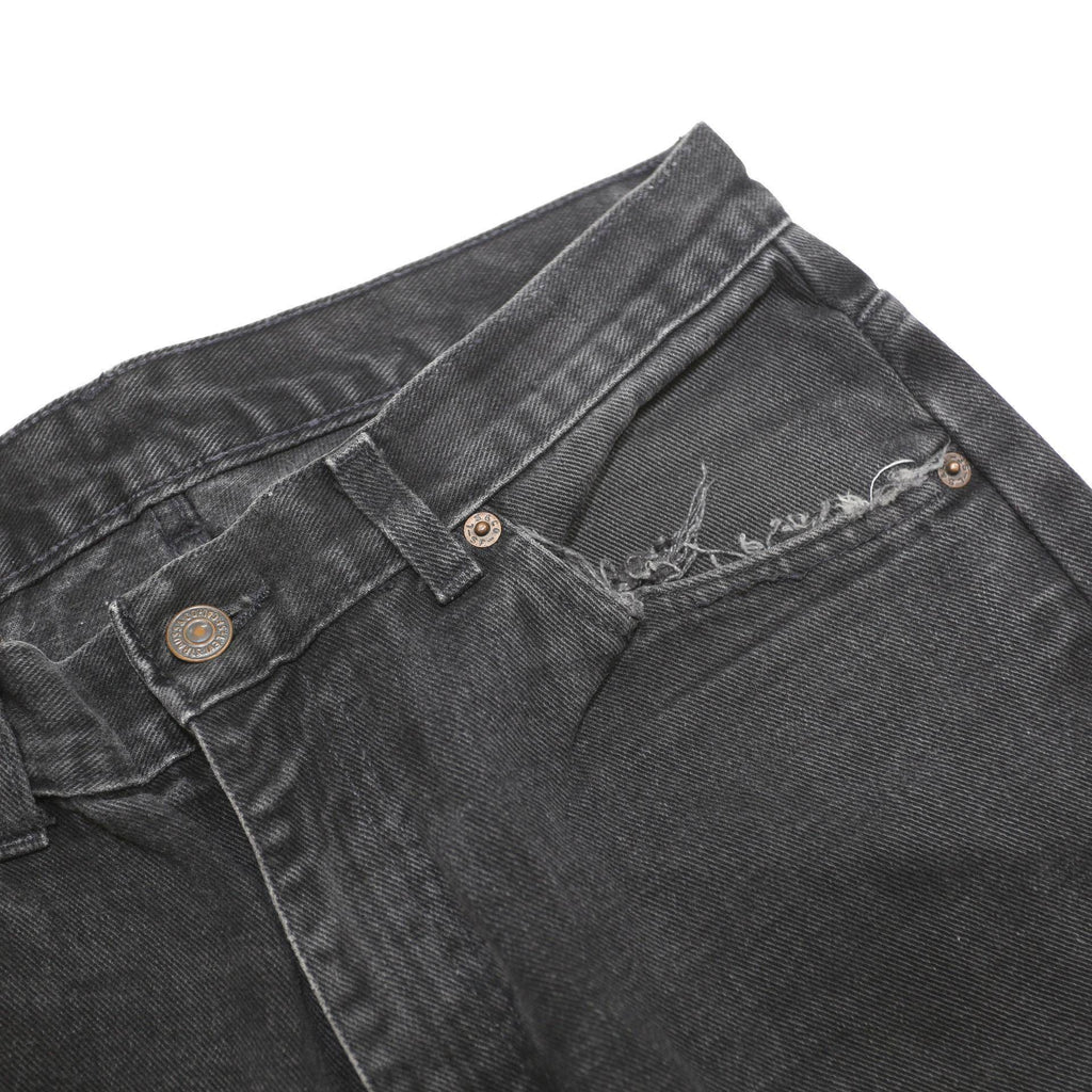 LEVI'S Womens Jeans Black Regular Straight Denim W31 L29 Classic Cotton Zip