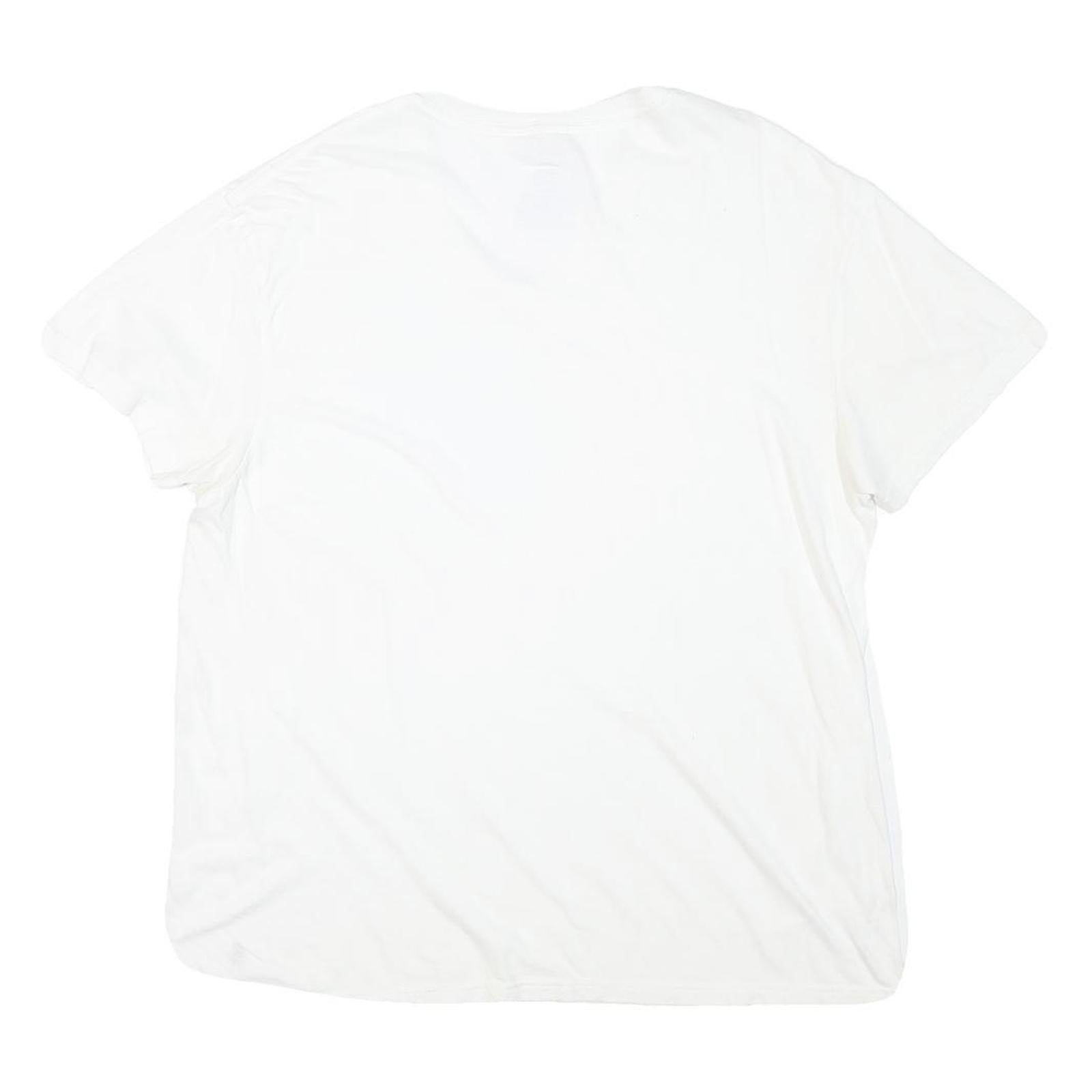 POLO RALPH LAUREN Mens White Classic T-Shirt L Short Sleeve V-Neck Cotton Blend