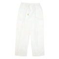 BY MITZY Mens Cotton Blend White Relaxed Drawstring Cargo Trousers W29 L30