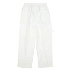 BY MITZY Mens Cotton Blend White Relaxed Drawstring Cargo Trousers W29 L30
