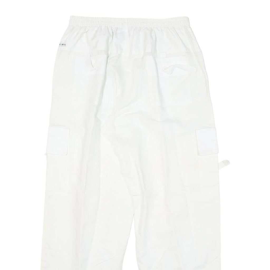 BY MITZY Mens Cotton Blend White Relaxed Drawstring Cargo Trousers W29 L30