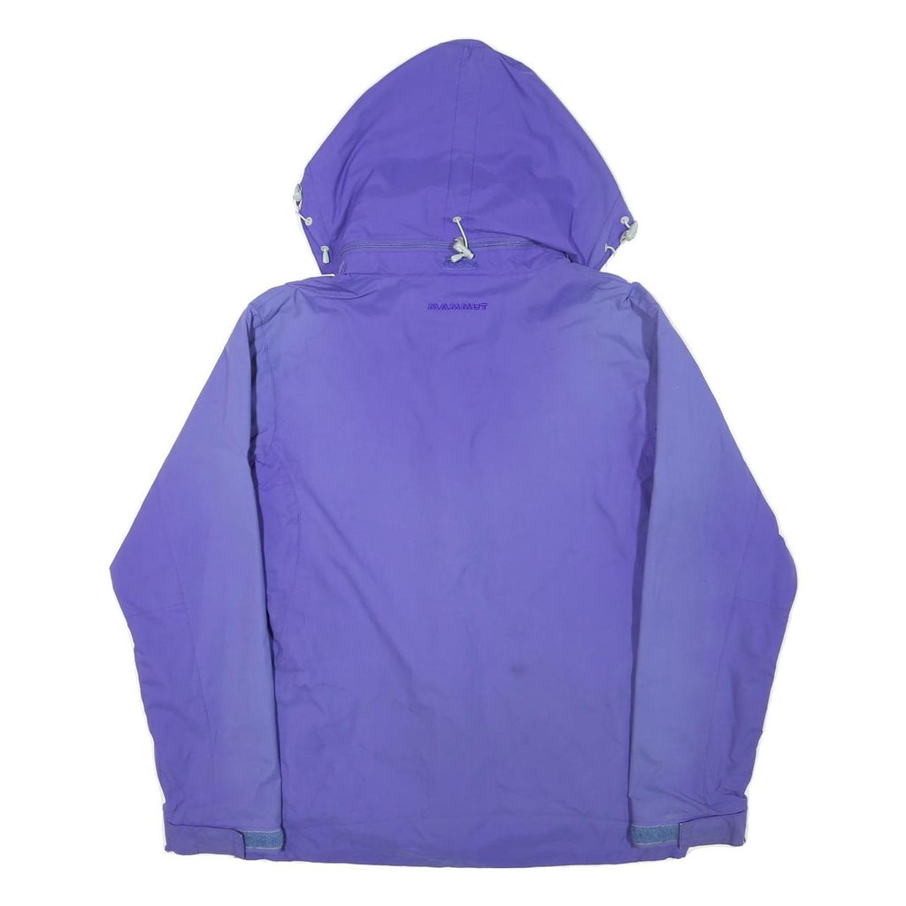 MAMMUT Womens Purple Outdoor Jacket S Polyester Blend Woven Hooded Zip Stand-Up