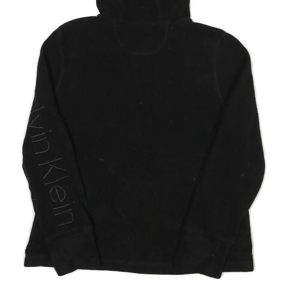 CALVIN KLEIN PERFORMANCE Womens Black Hoodie Jacket M Polyester Blend Zip Casual