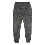 FSBN Mens Cotton Blend Grey Camouflage Regular Cargo Jogger Trousers W28 L30