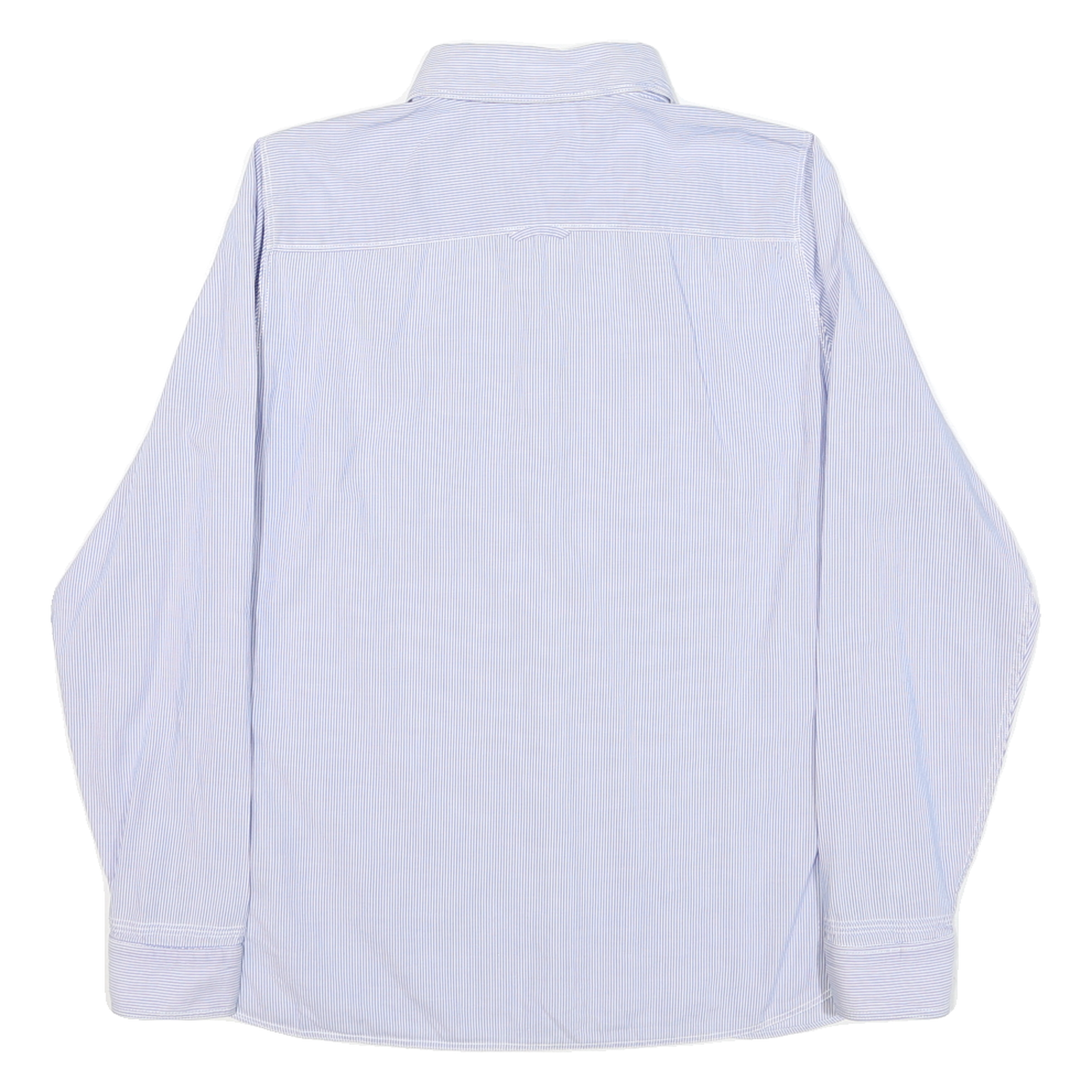 TOMMY HILFIGER Womens Blue & White Striped Shirt UK 8 Classic Button-Down Collar