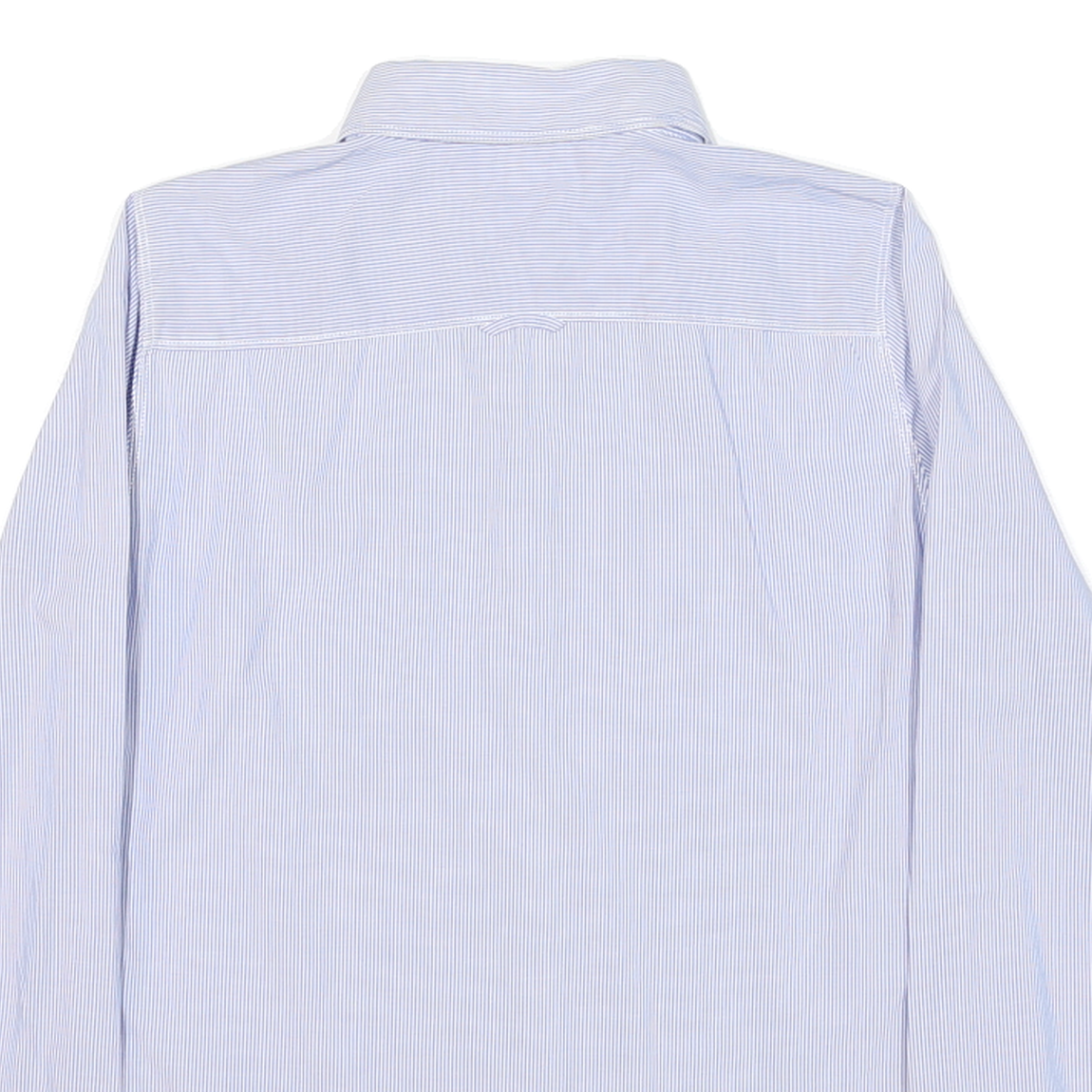 TOMMY HILFIGER Womens Blue & White Striped Shirt UK 8 Classic Button-Down Collar