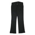 HIS Womens Black Cotton Blend Regular Flared Trousers W29 L31 Stylish