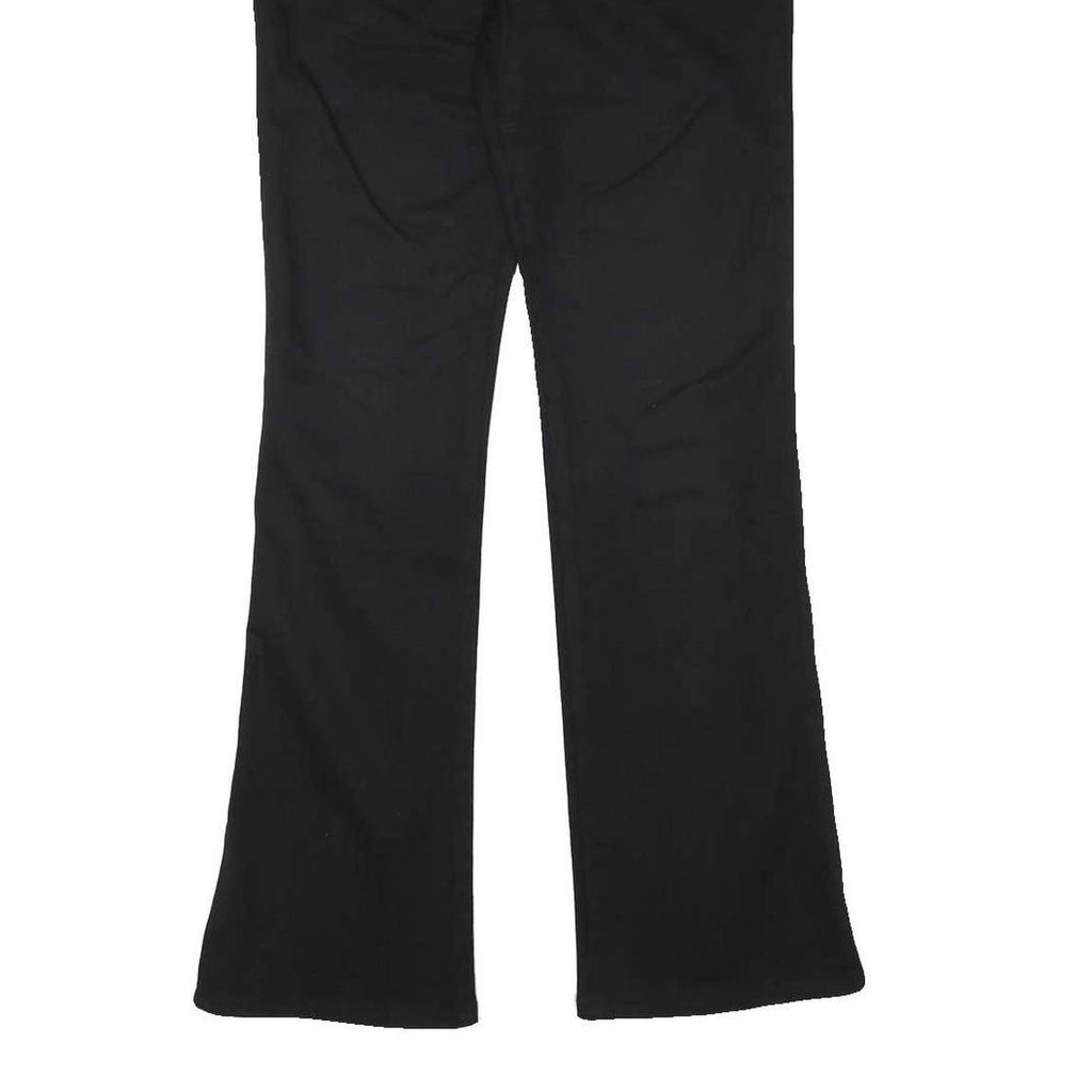 HIS Womens Black Cotton Blend Regular Flared Trousers W29 L31 Stylish