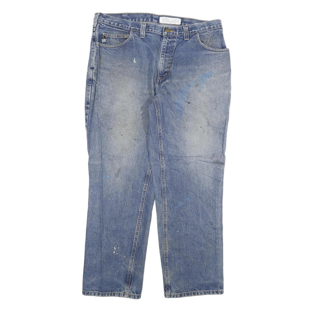 CARHARTT Womens Regular Blue Denim Light Jeans W36 L29 Classic Zip Cotton Blend