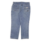 CARHARTT Womens Regular Blue Denim Light Jeans W36 L29 Classic Zip Cotton Blend