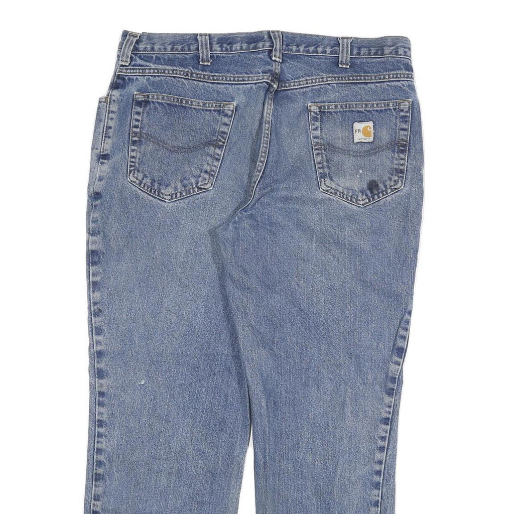 CARHARTT Womens Regular Blue Denim Light Jeans W36 L29 Classic Zip Cotton Blend