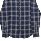 GANT Womens Blue Check Shirt UK 8 Cotton Long Sleeve Button Closure Classic Fit