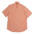 BOSS HUGO BOSS Mens Peach Plain Cotton Shirt M Short Sleeve Casual
