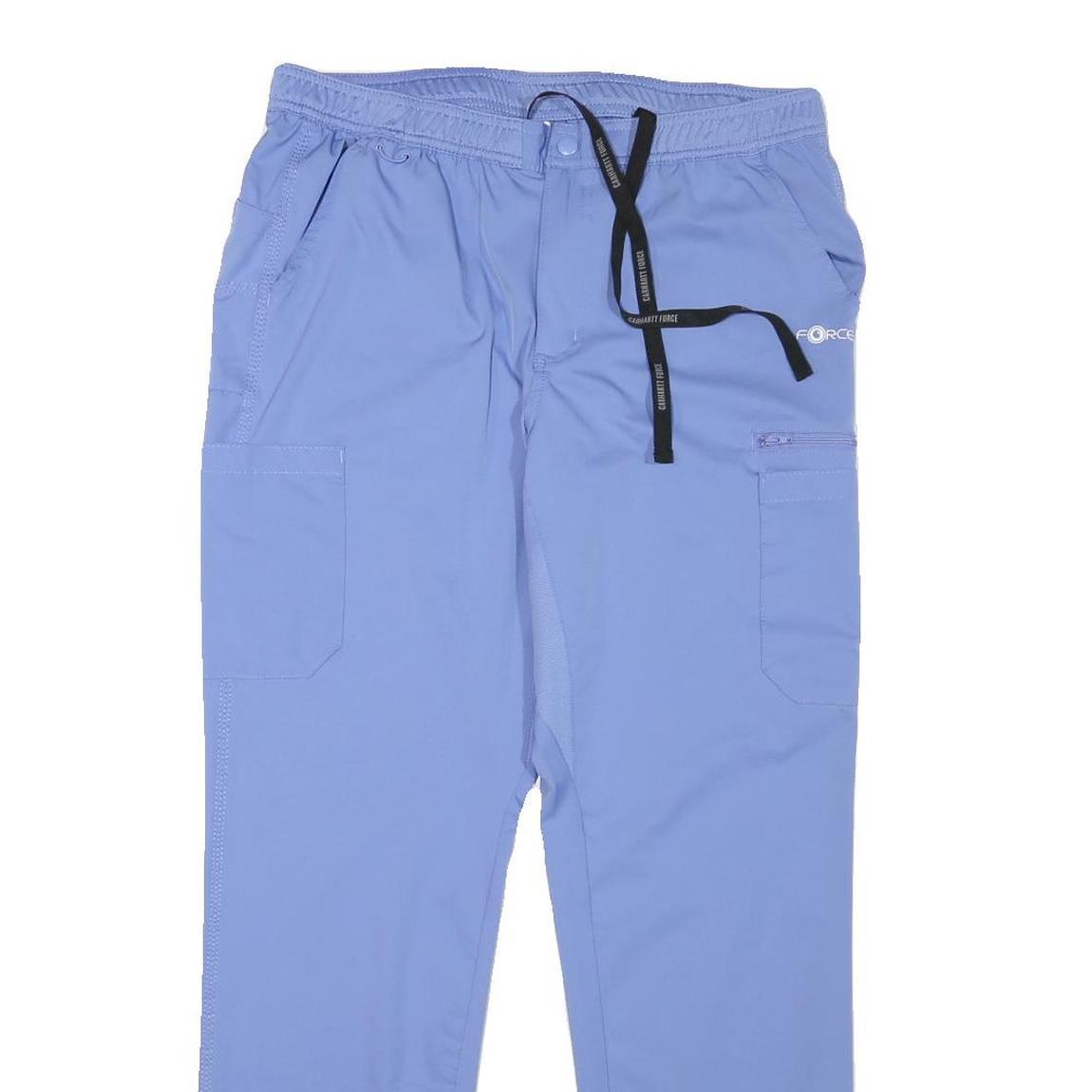 CARHARTT Mens Polyester Blend Blue Relaxed Straight Trousers W32 L32 Casual