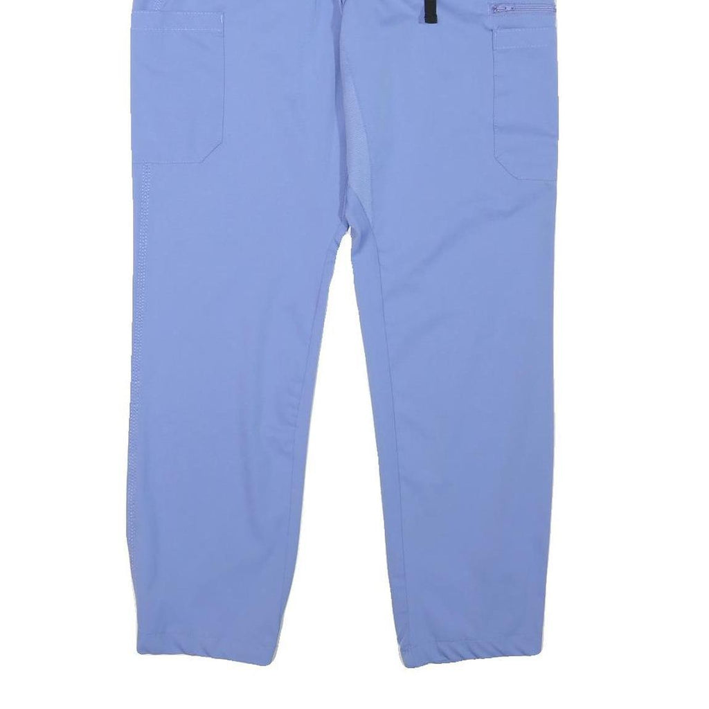 CARHARTT Mens Polyester Blend Blue Relaxed Straight Trousers W32 L32 Casual