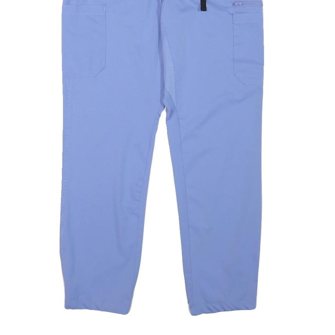 CARHARTT Mens Polyester Blend Blue Relaxed Straight Trousers W32 L32 Casual