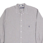 NAUTICA Mens Grey & Red Check Cotton Shirt XL Button-Down Collar Casual