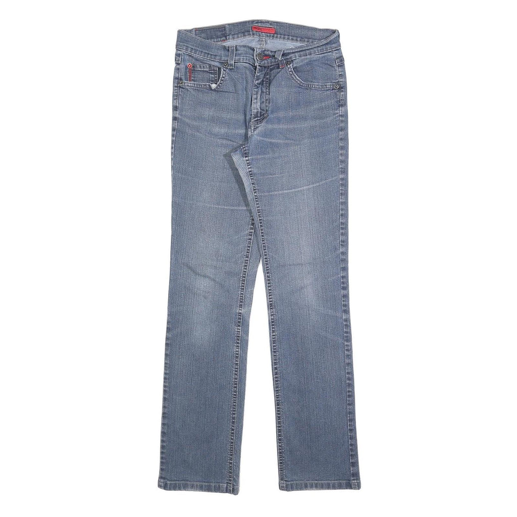 ANGELS Womens Light Blue Regular Fit Straight Leg Denim Jeans W28 L30 Zip