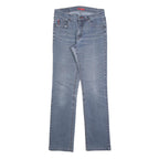 ANGELS Womens Light Blue Regular Fit Straight Leg Denim Jeans W28 L30 Zip