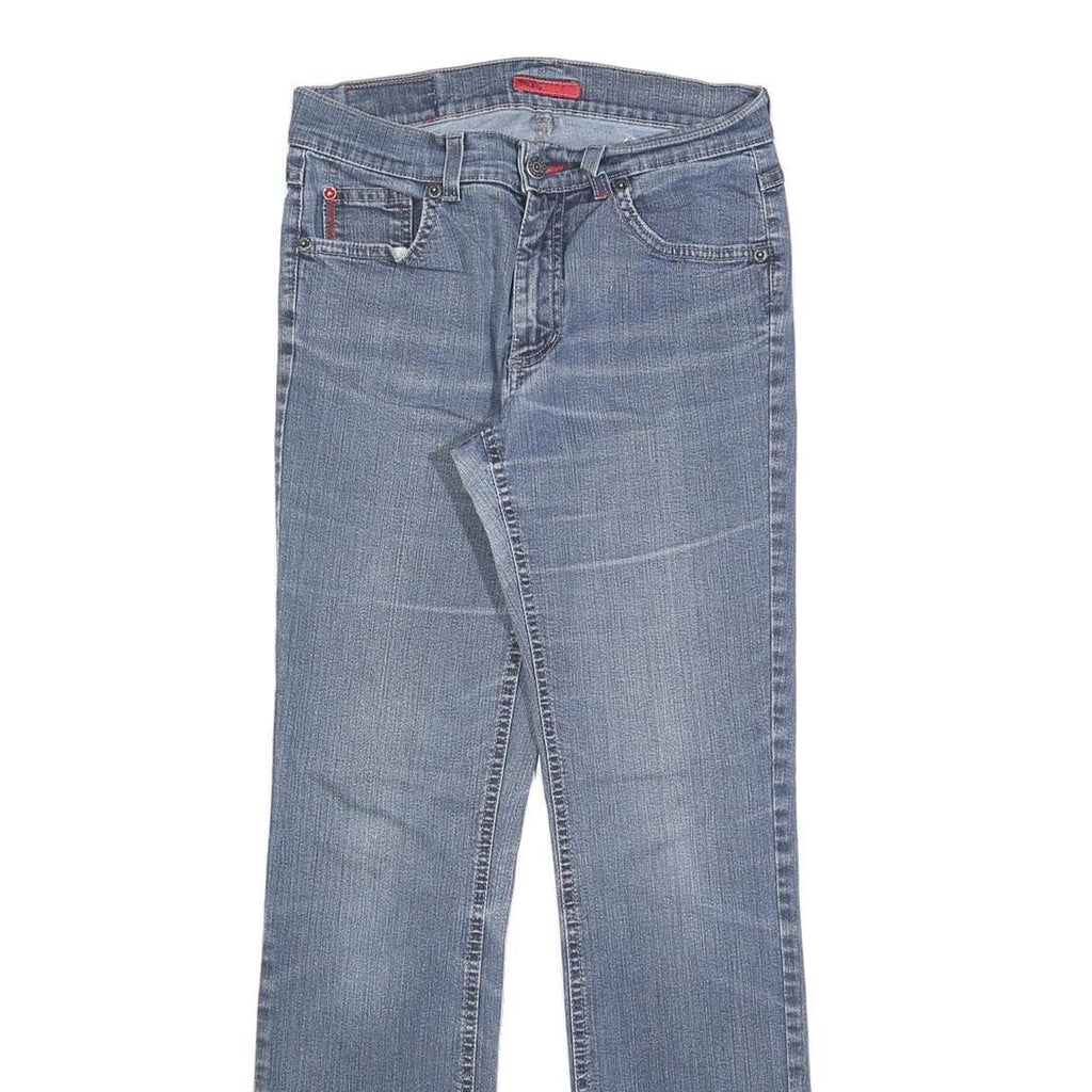 ANGELS Womens Light Blue Regular Fit Straight Leg Denim Jeans W28 L30 Zip