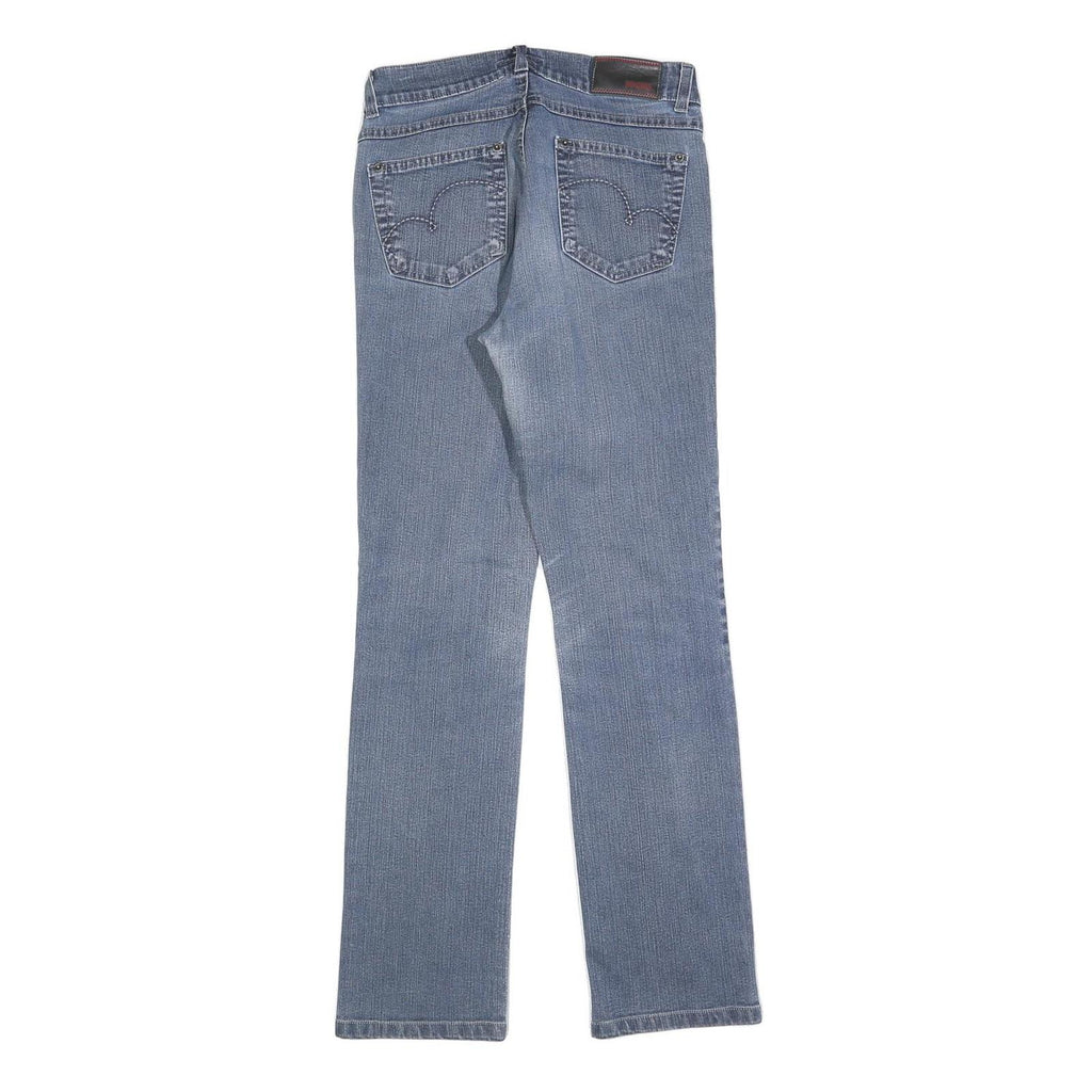 ANGELS Womens Light Blue Regular Fit Straight Leg Denim Jeans W28 L30 Zip