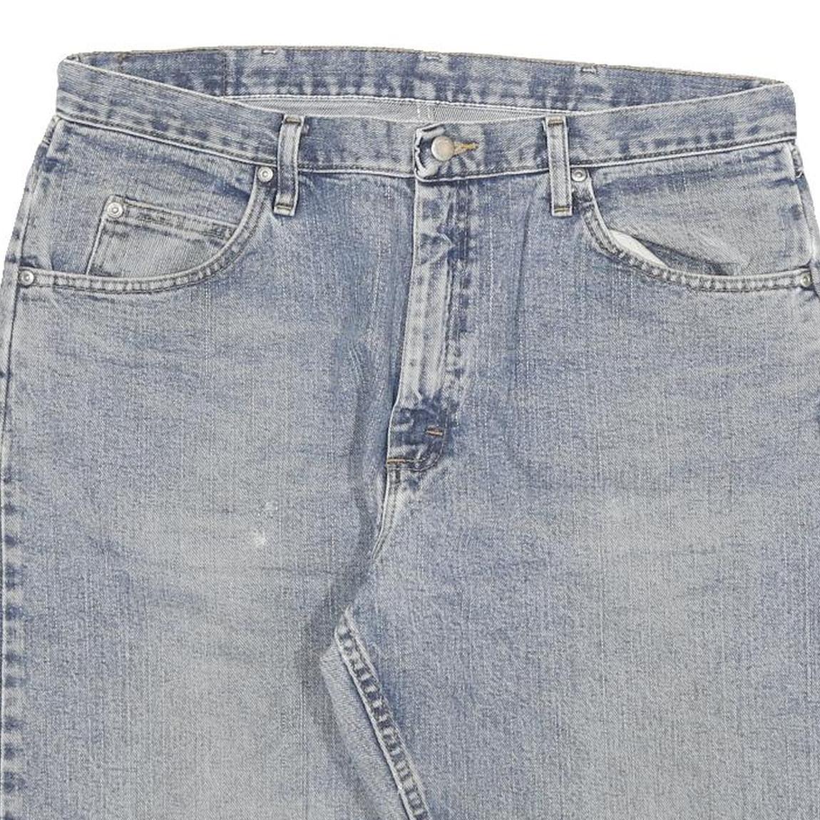WRANGLER Mens Denim Shorts Blue 2XL W36 Classic Cotton Blend Casual