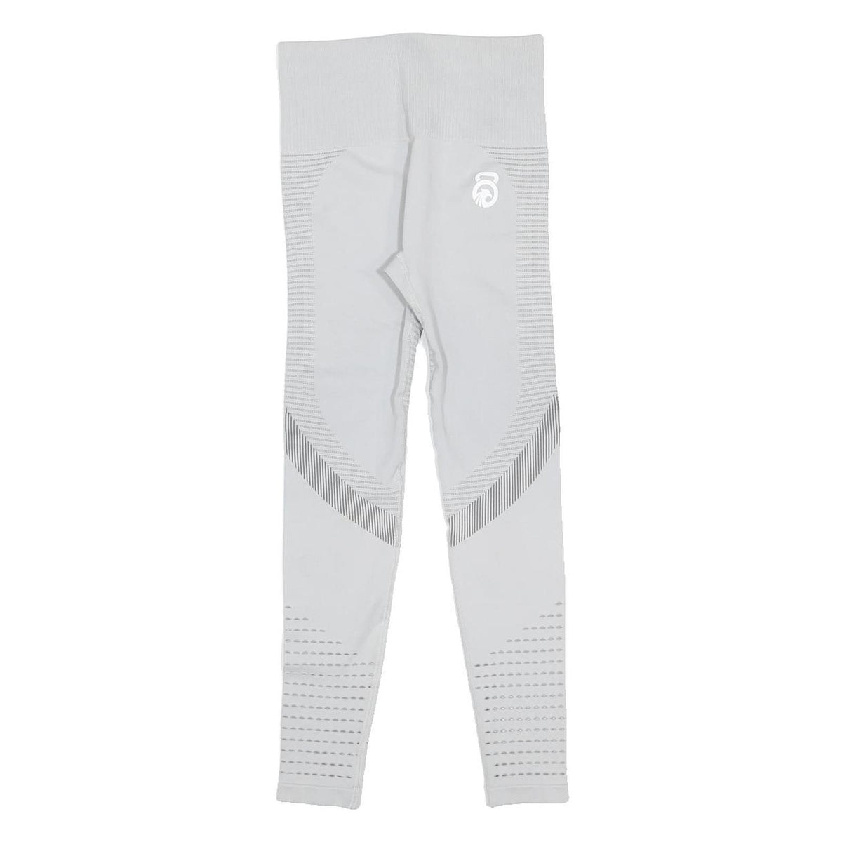 Womens White & Grey Leggings Slim Tapered S W24 L24 Seamless Athletic Leggings