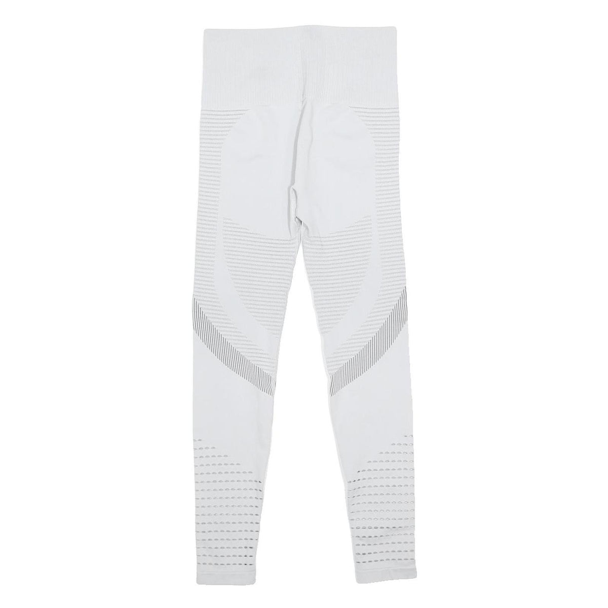 Womens White & Grey Leggings Slim Tapered S W24 L24 Seamless Athletic Leggings