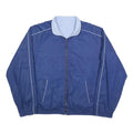 FREE LOOK Mens Blue Lightweight Reversible Jacket L Cotton Blend Zip Casual