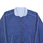 FREE LOOK Mens Blue Lightweight Reversible Jacket L Cotton Blend Zip Casual