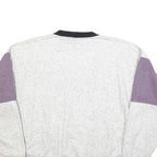 Mens White & Purple Active 13 Sweatshirt XL Crew Neck Casual Cotton Blend