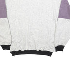 Mens White & Purple Active 13 Sweatshirt XL Crew Neck Casual Cotton Blend