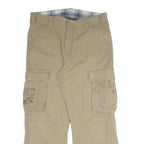BRUNOTTO Mens Cotton Blend Beige Relaxed Cargo Trousers W36 L29 Utility Casual