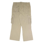 BRUNOTTO Mens Cotton Blend Beige Relaxed Cargo Trousers W36 L29 Utility Casual