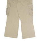 BRUNOTTO Mens Cotton Blend Beige Relaxed Cargo Trousers W36 L29 Utility Casual
