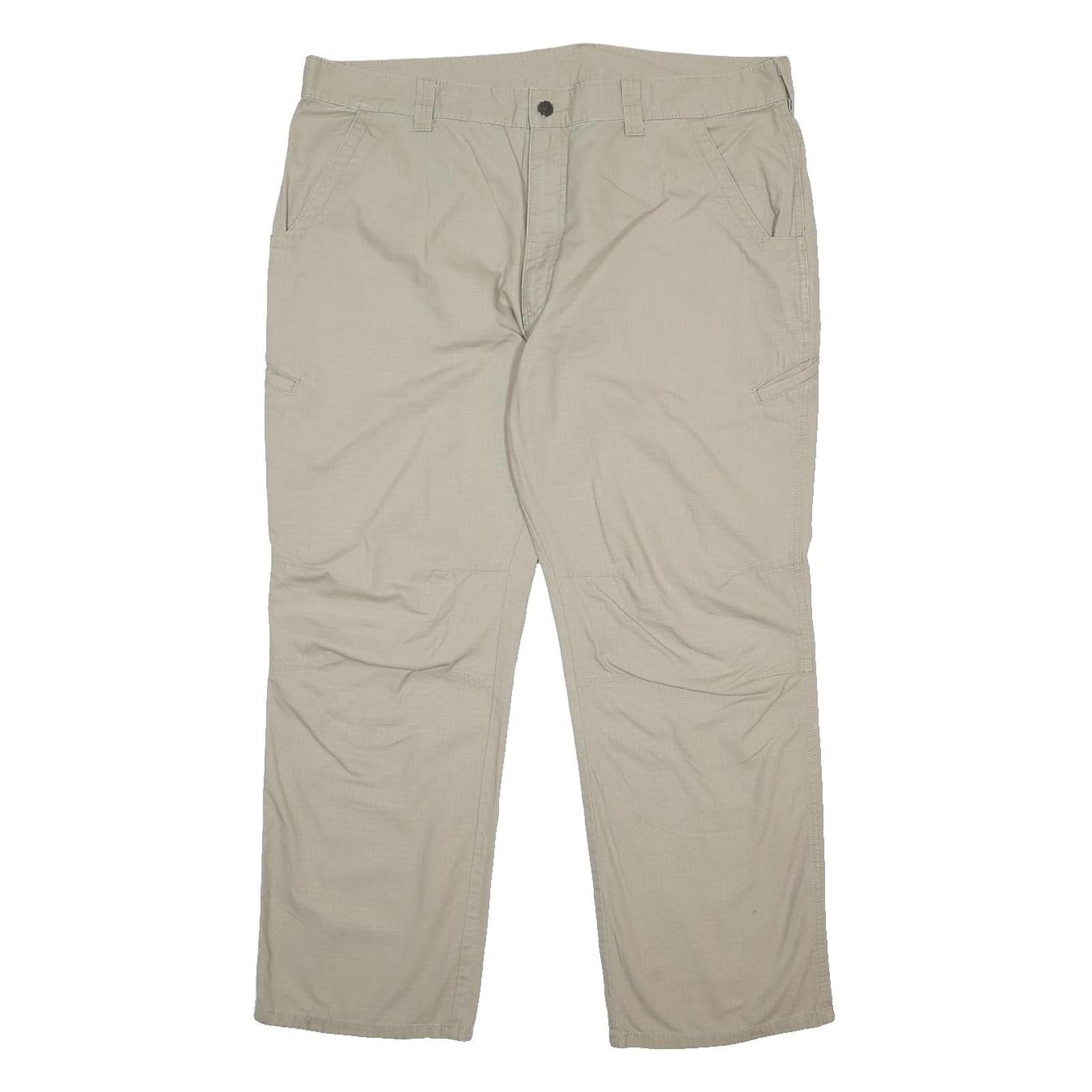 DICKIES Mens Cotton Beige Regular Fit Straight Leg Trousers W40 L30 Workwear