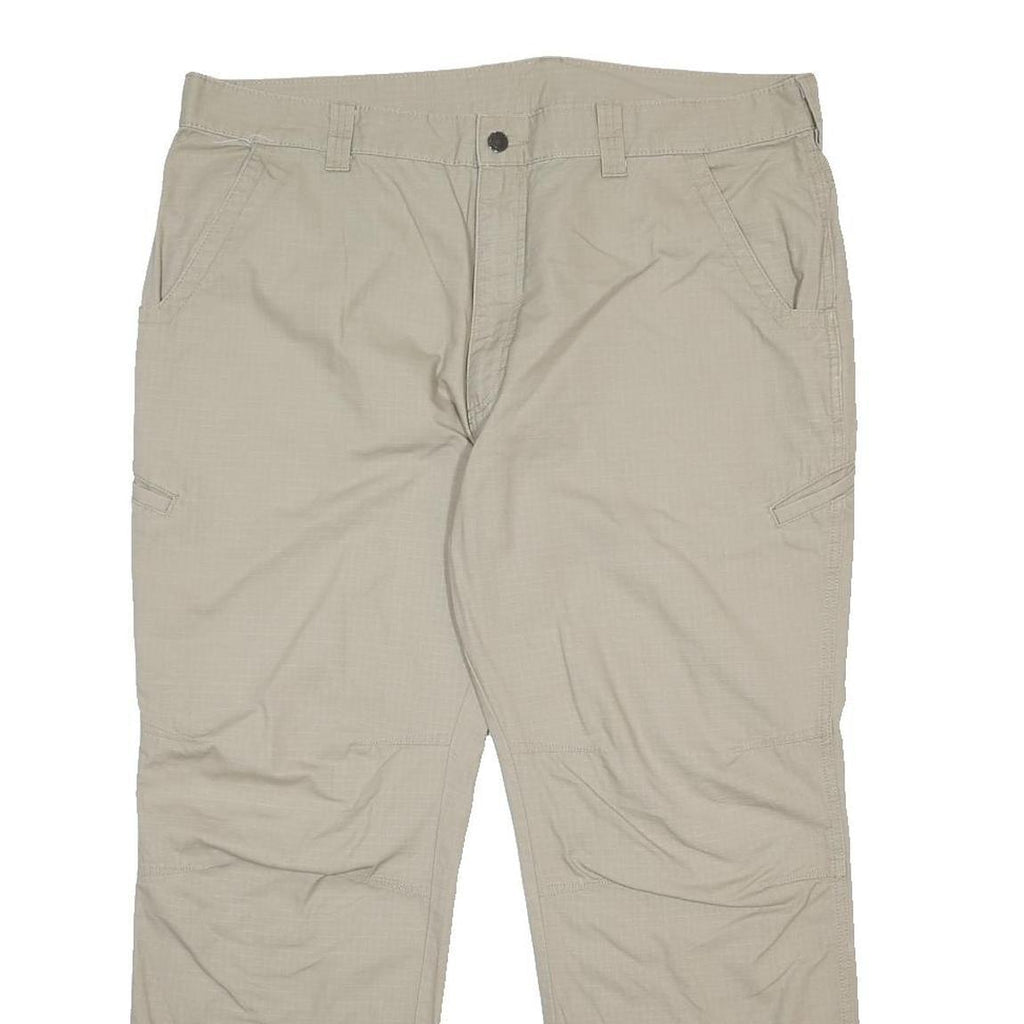 DICKIES Mens Cotton Beige Regular Fit Straight Leg Trousers W40 L30 Workwear