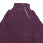 CALVIN KLEIN Womens Purple Pullover Plain 1/4 Zip Polyester Blend Jumper L