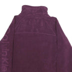 CALVIN KLEIN Womens Purple Pullover Plain 1/4 Zip Polyester Blend Jumper L