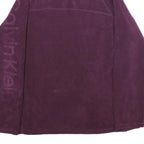 CALVIN KLEIN Womens Purple Pullover Plain 1/4 Zip Polyester Blend Jumper L